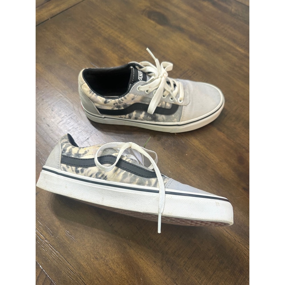 Vans Ward Low Top Tie Dye Grey White Sneakers Womens 7.5 Skate Shoes 500714 - Picture 6 of 8